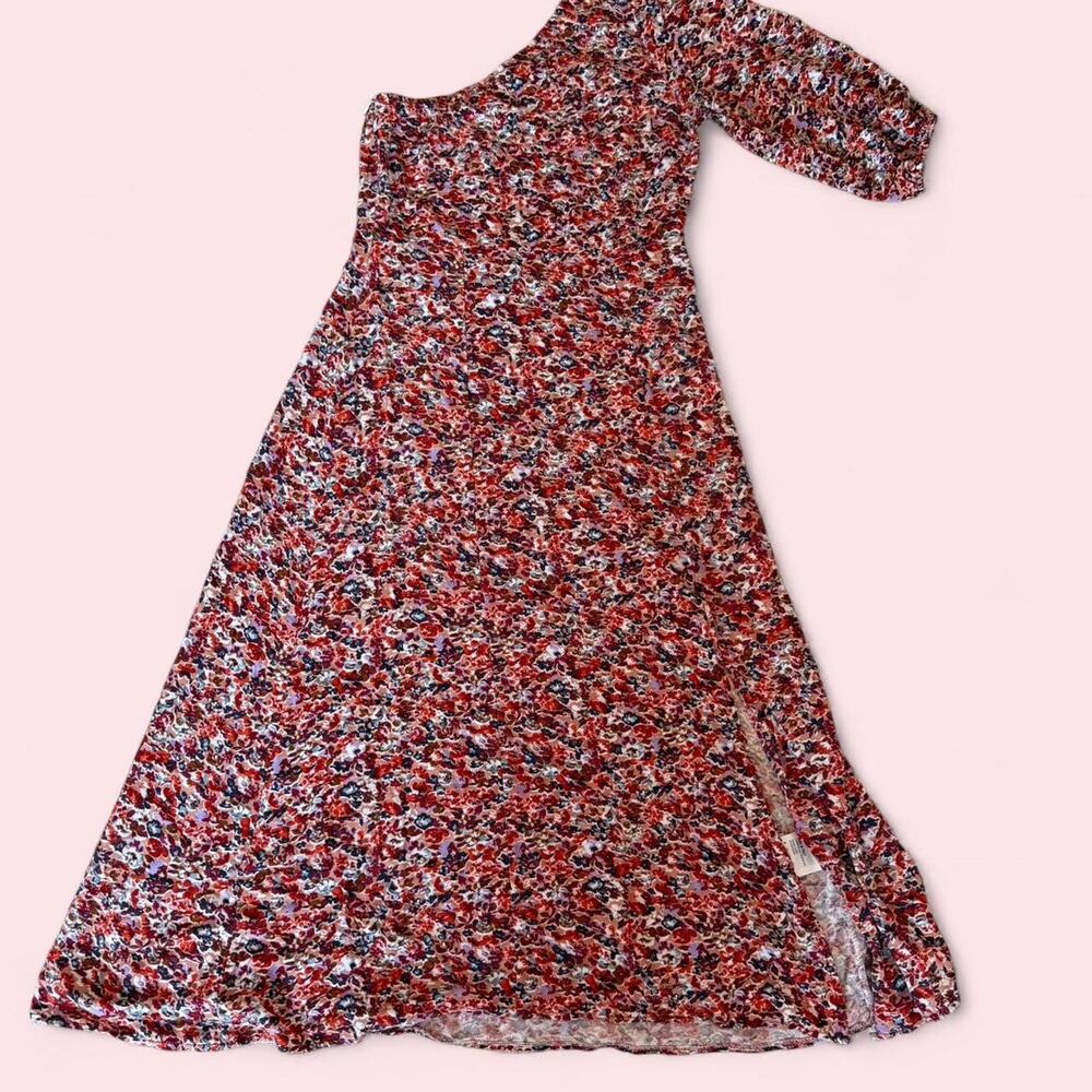 Multicoloured floral midi dress floral